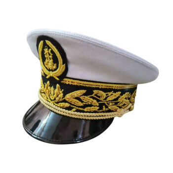 French Merchant Navy Visor Cap Reproduction High Quality Hand Embroidered