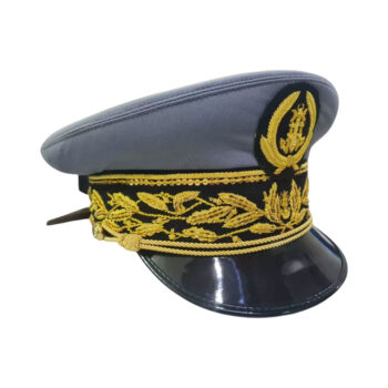 French Merchant Navy Visor Cap Reproduction High Quality Hand Embroidered