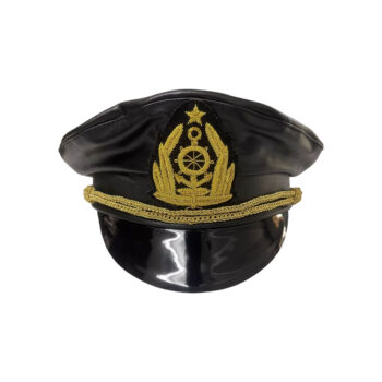REPLICA ELEGANT CLASSIC SHIP YACHT COMMANDER REAL LEATHER NAVY CAPTAIN SAILOR CAP