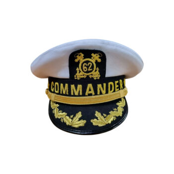 Skipper's Yachting Hat Black Replica cap hand embarrassing on peak and badge