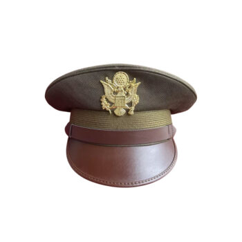 U.S. WWII Officer Visor Crusher Cap Winter (OD Green)