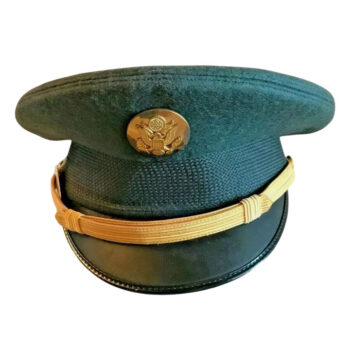 US Army NCO crusher uniform Visor Hat  Dark green wool felt USA