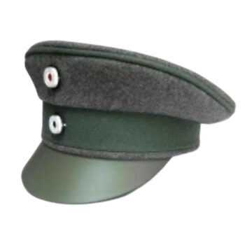WW1 German M1917 Officer Field Cap Green Leather Visor