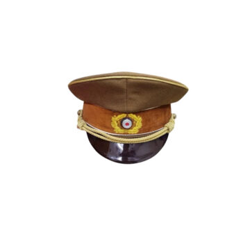 WW2 German Army Visor Cap - Brown All Size With Aram Band