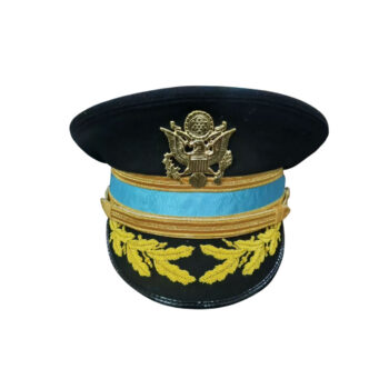 WWII US Army Infantry Officer's Dress Blue Visor Cap w Oak Leaf Brim