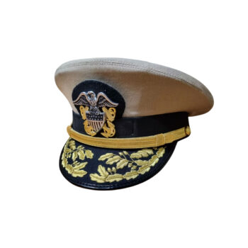 WWll US NAVY COMMANDER ADMIRAL RANK Khaki HAT CAP